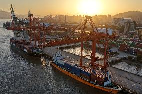 Qingzhou Container Terminal in Fuzhou