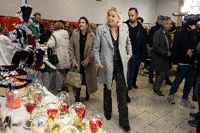 Marine Le Pen at the Drocourt Christmas Market for RN 2026 Municipal Campaign - Hauts-de-France
