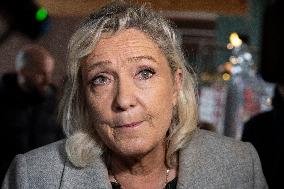 Marine Le Pen at the Drocourt Christmas Market for RN 2026 Municipal Campaign - Hauts-de-France