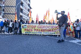 Pro-Palestine Demonstration with Greta Thunberg - Rome