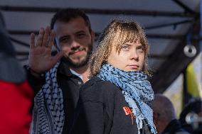 Pro-Palestine Demonstration with Greta Thunberg - Rome