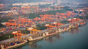 Guoyuan Port Container Terminal in Chongqing