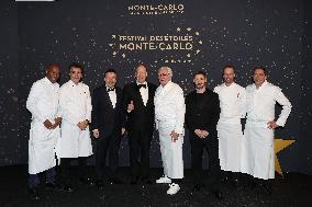 NO TABLOIDS - Prince Albert II with Chefs of SBM Group - Monaco