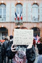 Protests against Jordan Bardella s visit in Moissac - France