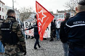 Protests against Jordan Bardella s visit in Moissac - France