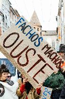 Protests against Jordan Bardella s visit in Moissac - France