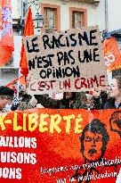 Protests against Jordan Bardella s visit in Moissac - France