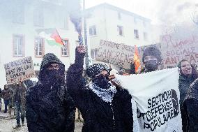 Protests against Jordan Bardella s visit in Moissac - France