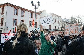 Protests against Jordan Bardella s visit in Moissac - France