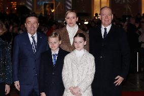 NO TABLOIDS - Royals at Christmas Lights Inauguration - Monaco