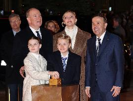 NO TABLOIDS - Royals at Christmas Lights Inauguration - Monaco