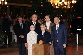 NO TABLOIDS - Royals at Christmas Lights Inauguration - Monaco