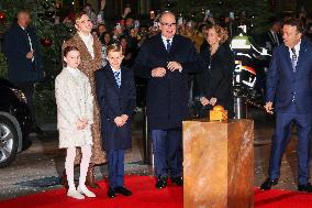 NO TABLOIDS - Royals at Christmas Lights Inauguration - Monaco