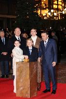 NO TABLOIDS - Royals at Christmas Lights Inauguration - Monaco