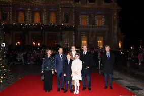 NO TABLOIDS - Royals at Christmas Lights Inauguration - Monaco