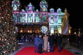 NO TABLOIDS - Royals at Christmas Lights Inauguration - Monaco