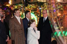 NO TABLOIDS - Royals at Christmas Lights Inauguration - Monaco