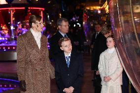 NO TABLOIDS - Royals at Christmas Lights Inauguration - Monaco