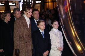 NO TABLOIDS - Royals at Christmas Lights Inauguration - Monaco