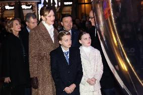 NO TABLOIDS - Royals at Christmas Lights Inauguration - Monaco