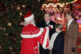 NO TABLOIDS - Royals at Christmas Lights Inauguration - Monaco