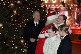 NO TABLOIDS - Royals at Christmas Lights Inauguration - Monaco