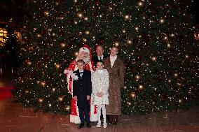 NO TABLOIDS - Royals at Christmas Lights Inauguration - Monaco