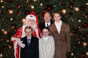 NO TABLOIDS - Royals at Christmas Lights Inauguration - Monaco