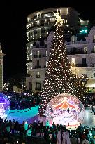NO TABLOIDS - Royals at Christmas Lights Inauguration - Monaco