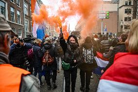 Protest Against Mass Immigration in Netherlands - The Hague