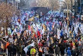Rally Against Quebec Government Policies - Montreal