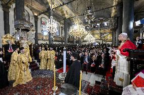 Pope Leo XIV with Bartholomew I - Turkey