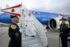 Pope Leo XIV Arrived In Beirut - Lebanon