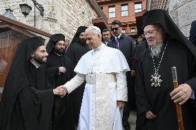 Pope Leo XIV with Bartholomew I - Turkey