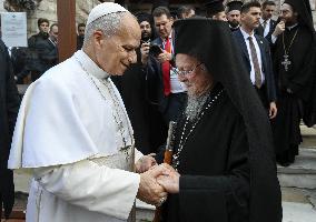 Pope Leo XIV with Bartholomew I - Turkey