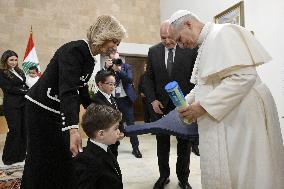 Pope Leo XIV Meets Lebanon's President Joseph Aoun - Beirut