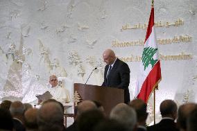 Pope Leo XIV Meets Lebanon's President Joseph Aoun - Beirut