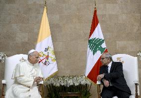 Pope Leo XIV Meets Lebanon's President Joseph Aoun - Beirut
