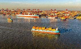 Yangshan Deepwater Port Container Terminal in Shanghai