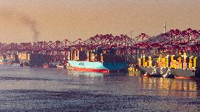 Yangshan Deepwater Port Container Terminal in Shanghai