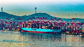 Yangshan Deepwater Port Container Terminal in Shanghai