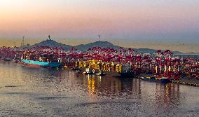 Yangshan Deepwater Port Container Terminal in Shanghai
