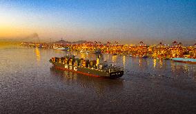 Yangshan Deepwater Port Container Terminal in Shanghai