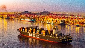 Yangshan Deepwater Port Container Terminal in Shanghai