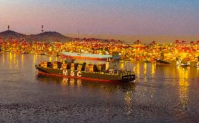 Yangshan Deepwater Port Container Terminal in Shanghai