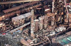 Steelworks fire in northern Japan