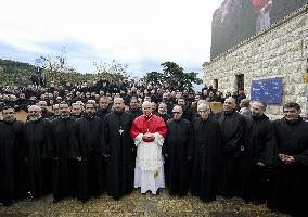 Pope Leo XIV Visits The Tomb of Saint Charbel Makhlouf - Lebanon