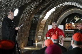 Pope Leo XIV Visits The Tomb of Saint Charbel Makhlouf - Lebanon
