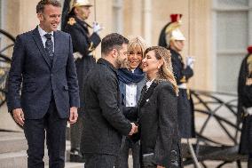 Macron And Zelensky After Meeting - Paris