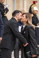 Macron And Zelensky After Meeting - Paris